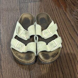 Birkenstock Beige Suede Arizona Double-Buckle Suede Sandals sz 8